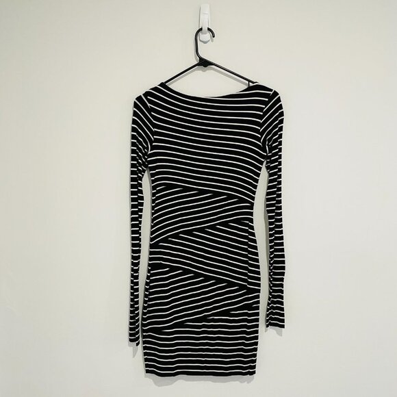 Bailey 44 Black and White Striped Long Sleeve Dress Size XS - Picture 6 of 8